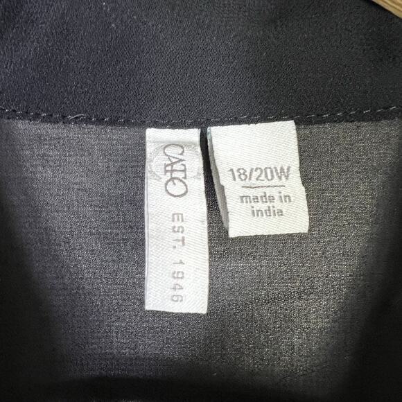 Cato Embroidered Boho Sheer Cardigan Womens 18W Black Tassel Duster Boho Tribal - Picture 8 of 8